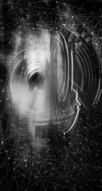 Yenilikçilik teknolojisinin 3 boyutlu tanıtımı, yüksek teknoloji iletişim konsepti