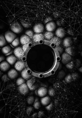 Yenilikçilik teknolojisinin 3 boyutlu tanıtımı, yüksek teknoloji iletişim konsepti