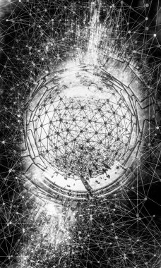 Yenilikçilik teknolojisinin 3 boyutlu tanıtımı, yüksek teknoloji iletişim konsepti