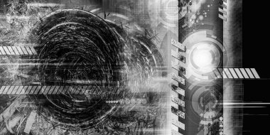 Yenilikçilik teknolojisinin 3 boyutlu tanıtımı, yüksek teknoloji iletişim konsepti