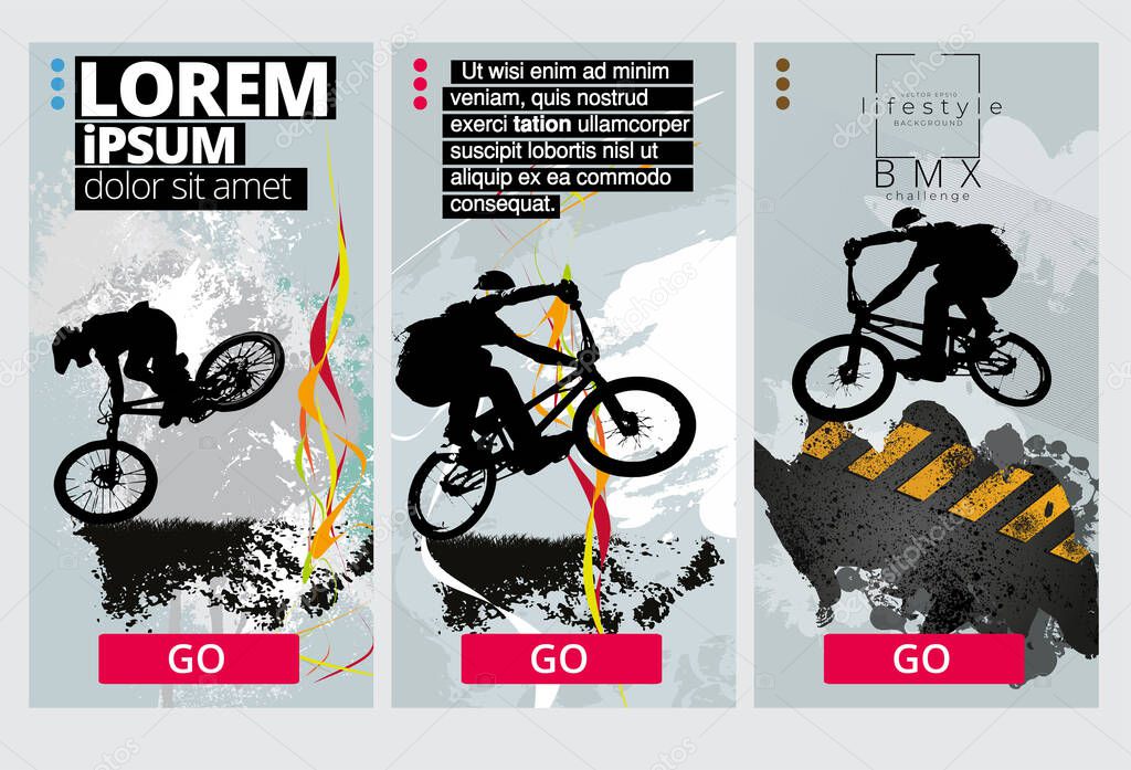 Sport concept for internet banners, social media banners, headers of websites, vector illustration 
