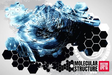 Yenilik teknolojisi arka plan Yüksek teknoloji iletişim konsepti, vektör illüstrasyonu