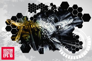 Büyük veri bağlantı kompleksi. Veri görsel kavramı. Grafik olarak soyut bir arkaplan. Vektör illüstrasyonu