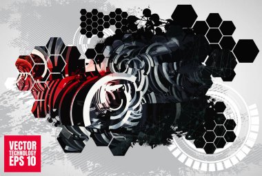 Büyük veri bağlantı kompleksi. Veri görsel kavramı. Grafik olarak soyut bir arkaplan. Vektör illüstrasyonu