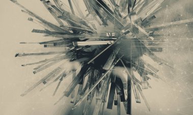 Yenilikçilik teknolojisinin 3D çizimi arka plan yüksek teknoloji iletişim konsepti