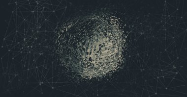 Yenilikçilik teknolojisinin 3D çizimi arka plan yüksek teknoloji iletişim konsepti