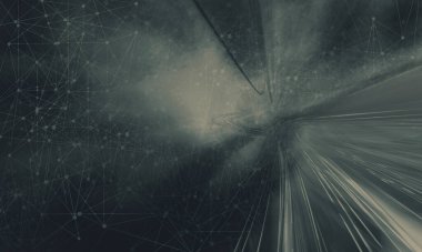 Yenilikçilik teknolojisinin 3D çizimi arka plan yüksek teknoloji iletişim konsepti