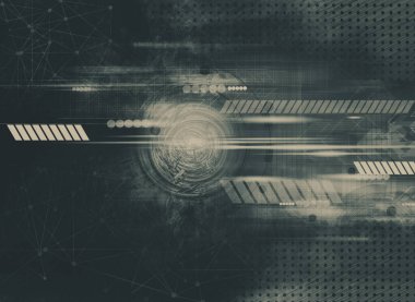 Yenilikçilik teknolojisinin 3D çizimi arka plan yüksek teknoloji iletişim konsepti