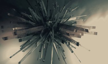 Yenilikçilik teknolojisinin 3D çizimi arka plan yüksek teknoloji iletişim konsepti