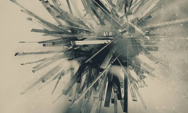 Yenilikçilik teknolojisinin 3D çizimi arka plan yüksek teknoloji iletişim konsepti