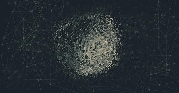 Yenilikçilik teknolojisinin 3D çizimi arka plan yüksek teknoloji iletişim konsepti