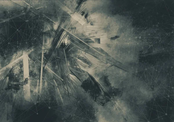 Yenilikçilik teknolojisinin 3D çizimi arka plan yüksek teknoloji iletişim konsepti