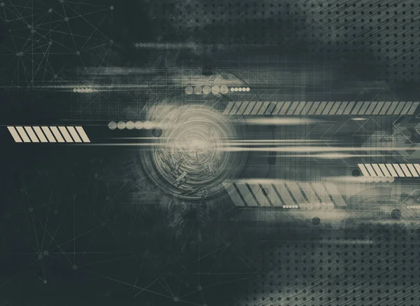 Yenilikçilik teknolojisinin 3D çizimi arka plan yüksek teknoloji iletişim konsepti