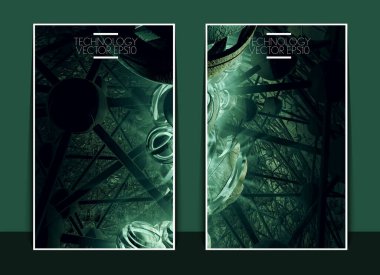 Bilim teknolojisi kavramının taşıyıcısı. Web sayfası afişi, poster ya da rulo için arka plan hazır