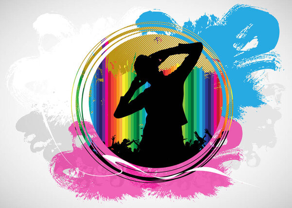 Концертный фон - легко редактируется векторная иллюстрация