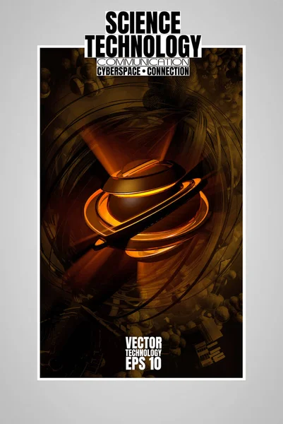 Vector Banner Background Abstract Technology Digital Tech Concept — Stock Vector