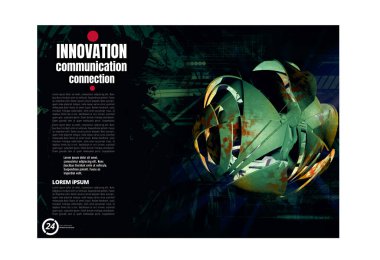 Şablon vektör tasarımı broşür, yıllık rapor veya dergi için kullanıma hazır