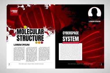 Şablon vektör tasarımı broşür, yıllık rapor veya dergi için hazır. Büyük veri bağlantı kompleksi. Veri görsel kavramı