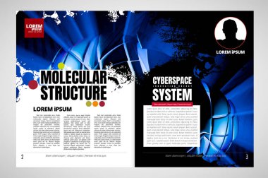 Şablon vektör tasarımı broşür, yıllık rapor veya dergi için hazır. Büyük veri bağlantı kompleksi. Veri görsel kavramı