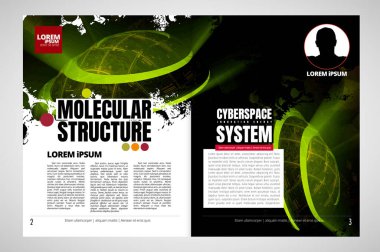 Şablon vektör tasarımı broşür, yıllık rapor veya dergi için hazır. Büyük veri bağlantı kompleksi. Veri görsel kavramı