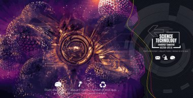 Gelecekçi teknoloji tarzı. İş teknolojisi sunumları için zarif bir geçmiş