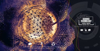 Gelecekçi teknoloji tarzı. İş teknolojisi sunumları için zarif bir geçmiş