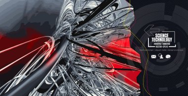 Gelecekçi teknoloji tarzı. İş teknolojisi sunumları için zarif bir geçmiş