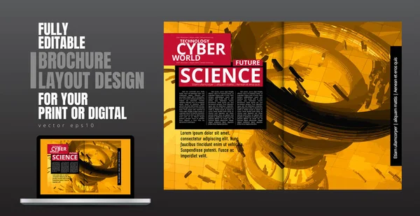 팜플렛 연례보고 잡지에 수있도록 디자인 — 스톡 벡터