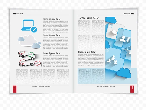 Layout magazine — Stock Vector