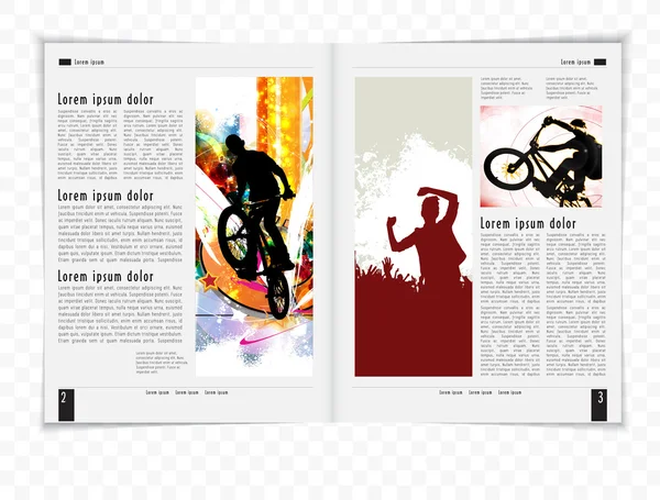 Template magazine — Stock Vector