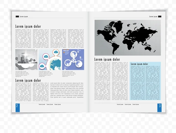 Mise en page du magazine — Image vectorielle