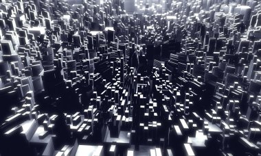 soyut şehir küp yaptı