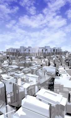 Şehir binalarının hava manzarası