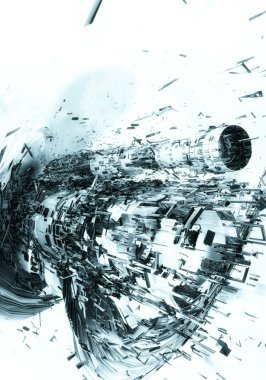 3D fütüristik arka plan