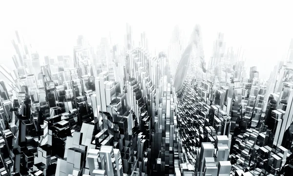 Abstract city made of cubes — Stock Photo, Image