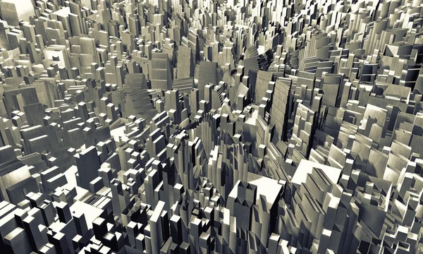 Ville abstraite faite de cubes — Photo
