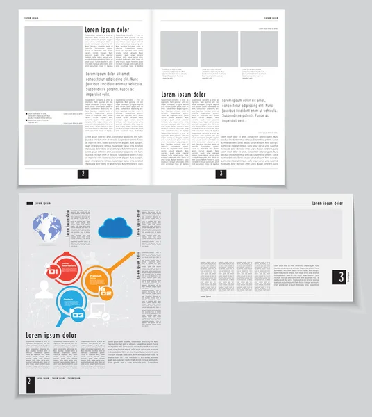 Layout magazine — Stock vektor