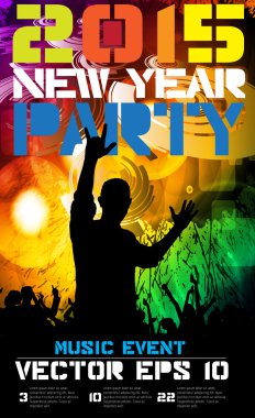 Yeni yıl poster partisi için arka plan