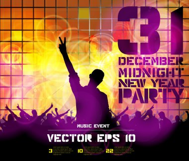 Yeni yıl partisi olay poster için arka plan