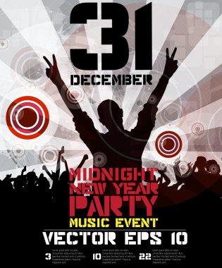 Yeni yıl partisi olay poster için arka plan