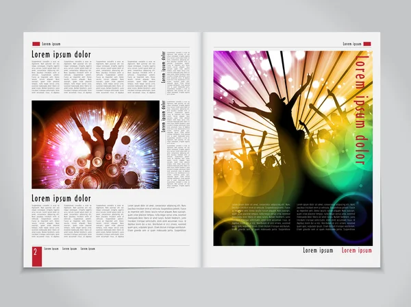 Modèle magazine événement musical — Image vectorielle