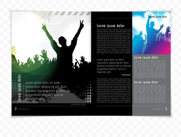 Template rivista evento musicale — Vettoriale Stock