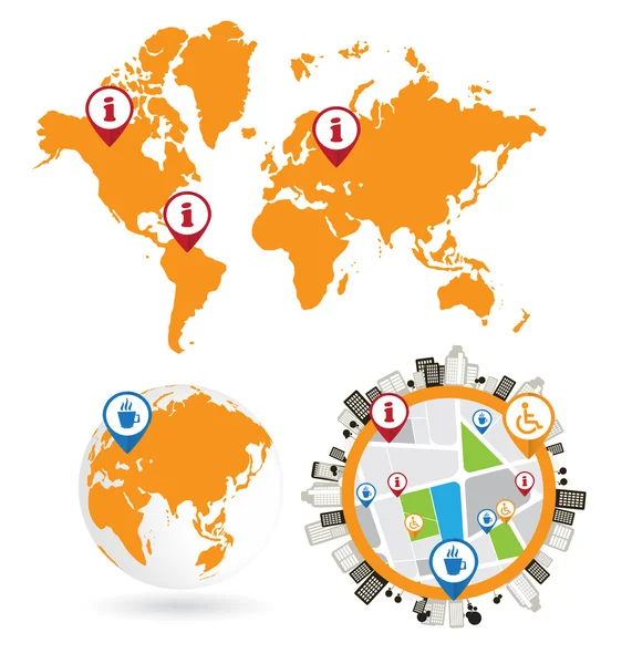 Mapa mundial — Archivo Imágenes Vectoriales