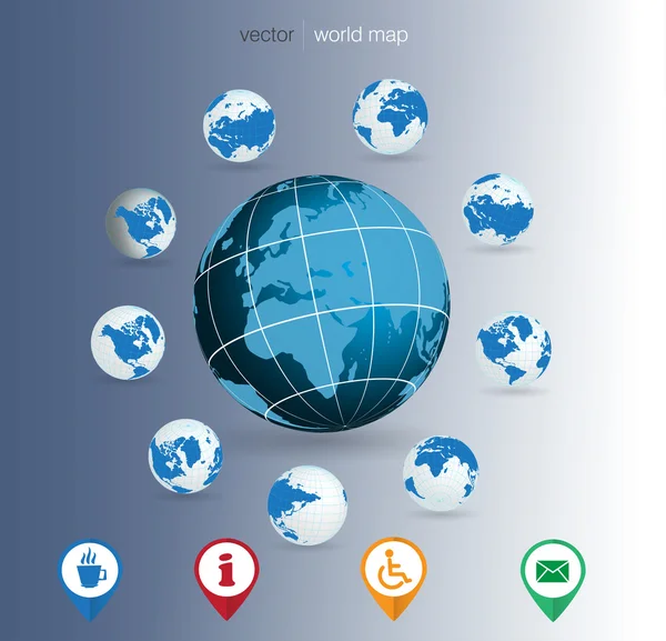 World map — Stock Vector