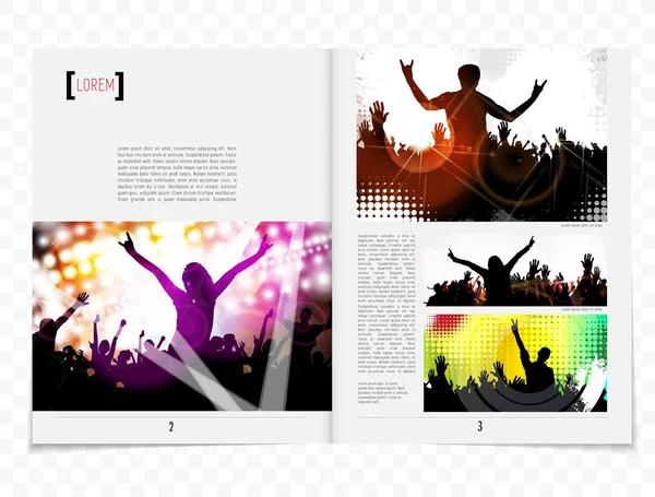 Template music event magazine — Stock Vector