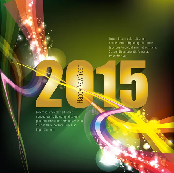 Original 2015 glad Nyåren bakgrund — Stock vektor