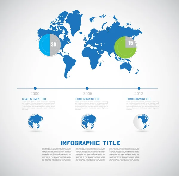 Cronología Infografía — Vector de stock