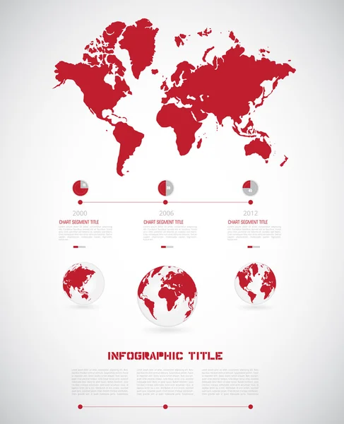 Idővonal Infografika — Stock Vector