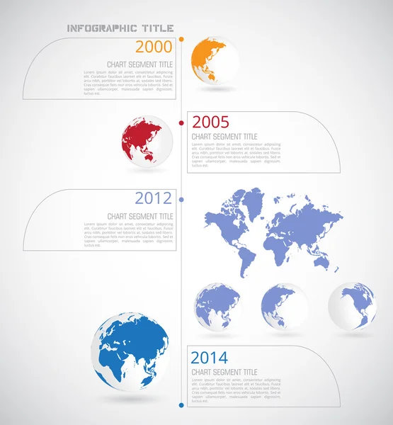 Cronología Infografía — Vector de stock