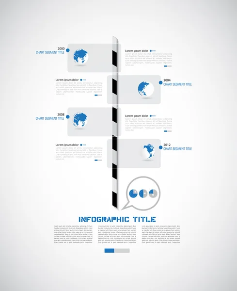 Infografía de línea de tiempo minimalista — Vector de stock